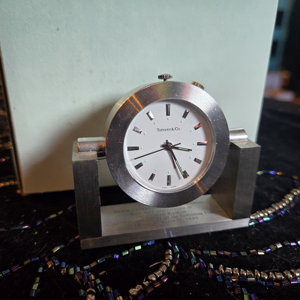 Tiffany & Co. Silver Desk Clock
